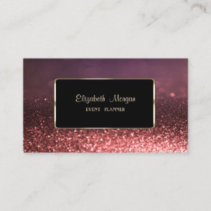 Eleganter Luxus Stilgoldrahmen, Glittery Bokeh Visitenkarte