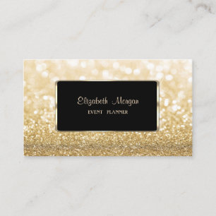 Eleganter Luxus Stilvoll, modern, Glittery Bokeh Visitenkarte