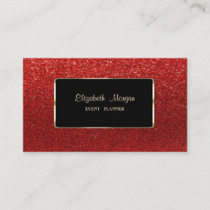 Eleganter Luxus Stilvoll, Professionell, Rot Glitz Visitenkarte