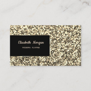 Eleganter Luxus Stilvoller Gold Glitzer Visitenkarte
