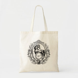 Eleganter Luxus Vintage-Pferd Reitermonogramm Tragetasche
