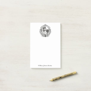 Eleganter Luxus Vintage Pferd Reitsport Monogramm Post-it Klebezettel