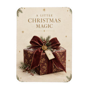 Eleganter Luxus-Weihnachten, schöne Geschenkbox-Op Magnet