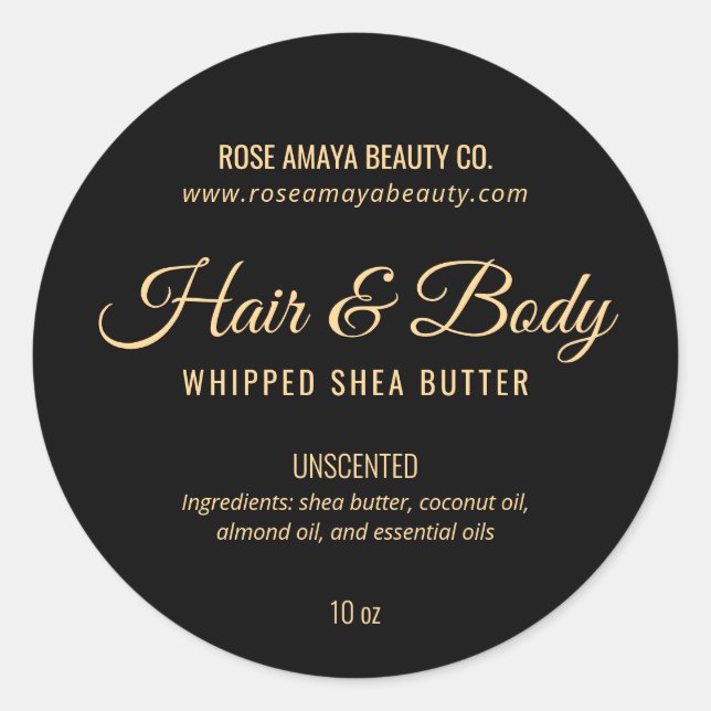 Eleganter Luxus Wellness-Center Beauty Soap Lotion Runder Aufkleber (Vorderseite)