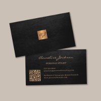 Eleganter Luxusgold-Monogramm QR-Code