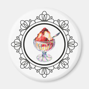 Eleganter Magnet mit Vintage-Eisbecher