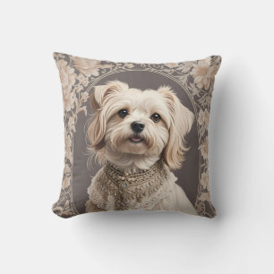 Eleganter malteser Hund, inspiriert von William Mo Kissen