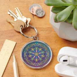 Eleganter Mandala Pattern Schlüsselanhänger
