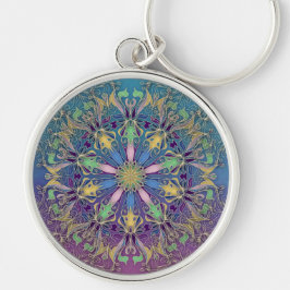Eleganter Mandala Pattern Schlüsselanhänger