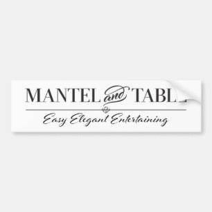 Eleganter Mantel und Table Autoaufkleber