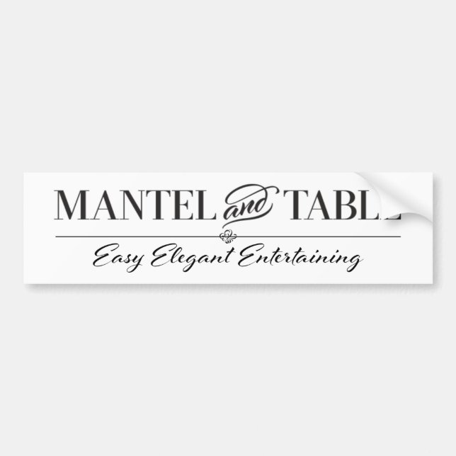 Eleganter Mantel und Table Autoaufkleber (Vorne)