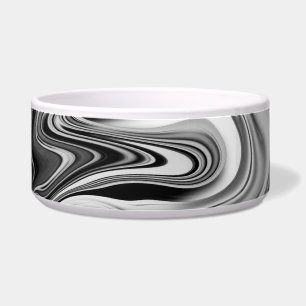 Eleganter Marmor 7 - Flüssigkeit Schwarzweiss Napf