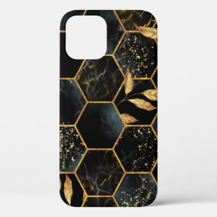 Eleganter Marmor & Gold: Abstrakte Hexagon-Textur Case-Mate iPhone Hülle