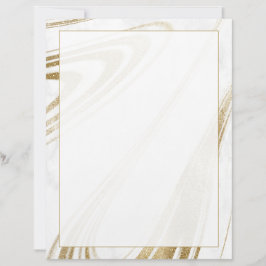 Eleganter Marmor-Gold-Briefkopf Briefbogen