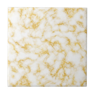 Eleganter Marmor - Gold White Fliese