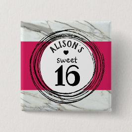 Eleganter Marmor, modernes trendiges Teenager-Butt Button