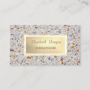 Eleganter Marmor, Stein Goldrahmen Schmuckdesigne Visitenkarte
