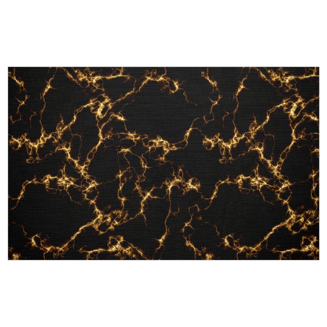 Eleganter Marmor style3 - schwarzes Gold Stoff (Fat Quarter (45,7 x 55,9 cm))