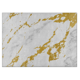 Eleganter Marmor style6 - Gold und Weiß Schneidebrett