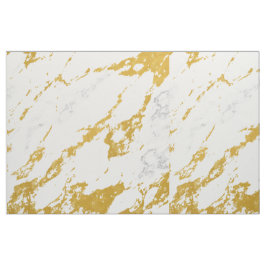 Eleganter Marmor style6 - Gold und Weiß Stoff