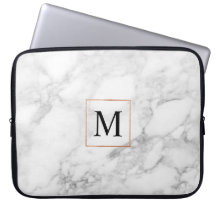 Eleganter Marmor und Imitate Foil Border Laptop Sc