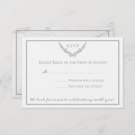 Eleganter Marmor- und Wreath-Hochzeitschutz Einladung