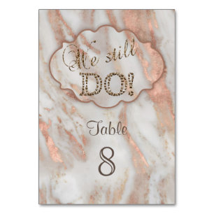 Eleganter Marmor Wir verlängern noch die Stimmen Tischnummer