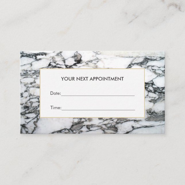 Eleganter Marmorsalon und Wellness-Center-Terminie Terminkarte (Vorderseite)