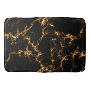 Eleganter Marmorstil3 - Schwarzes Gold Badematte