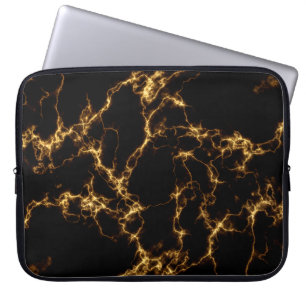 Eleganter Marmorstil3 - Schwarzes Gold Laptopschutzhülle