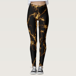 Eleganter Marmorstil3 - Schwarzes Gold Leggings