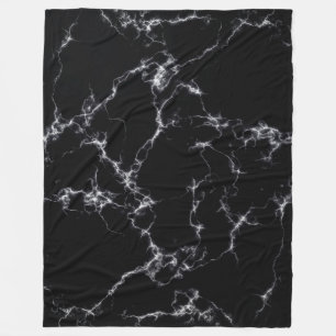 Eleganter Marmorstil4 - Schwarz und Weiß Fleecedecke