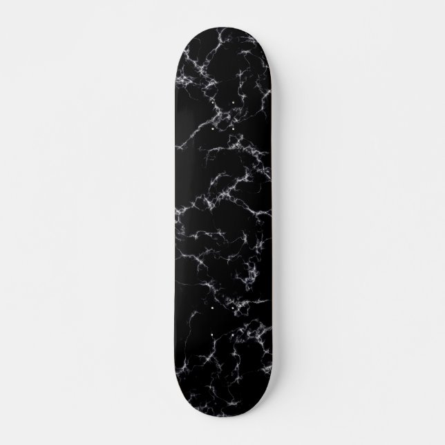 Eleganter Marmorstil4 - Schwarz und Weiß Skateboard (Vorne)