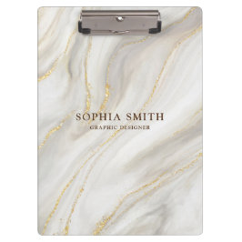 Eleganter Marmoruntergrund Gold Glitzer Einfaches Klemmbrett