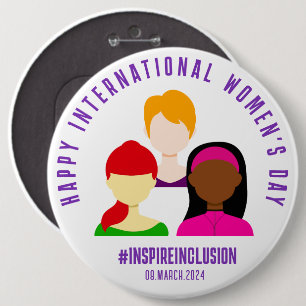 Eleganter März zum Internationalen Frauentag 8 Button