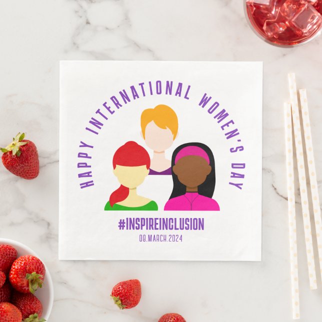 Eleganter März zum Internationalen Frauentag 8 Serviette (Beispiel)