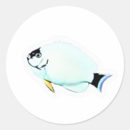 Eleganter Masked Angelfish-Sticker mit ausgestanzt Runder Aufkleber