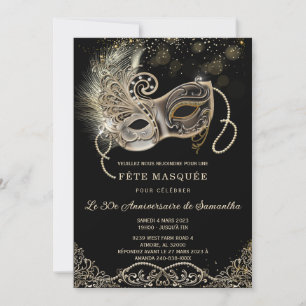 Eleganter Maskenball Einladung