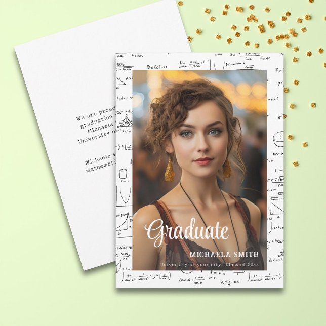 Eleganter Mathematics Foto Uni-Abschluß Ankündigung (Von Creator hochgeladen)