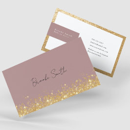 Eleganter Mauve und Gold Luxury Visitenkarte