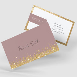 Eleganter Mauve und Gold Luxury Visitenkarte
