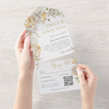 Eleganter Meadow Floral Wedding QR Code