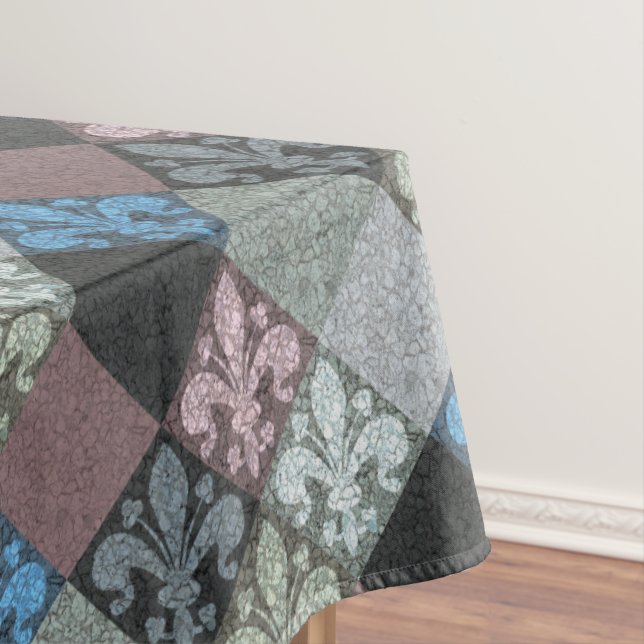 Eleganter Medieval Fleur de Lys Pattern Tischdecke (Beispiel)