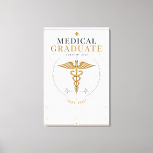Eleganter Medizinabsolvent 2026 Caduceus Leinwanddruck