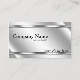 Eleganter Metallic Look Shaded Platinum Visitenkarte