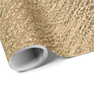 Eleganter metallischer Gold-Rough Textured Look Geschenkpapier