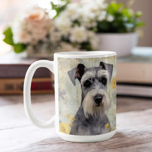 Eleganter Mini-Schnauzer Kaffeetasse