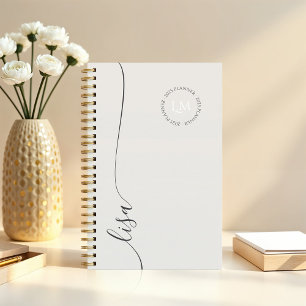 Eleganter Minimal-Anfangsbuchstaben Planer