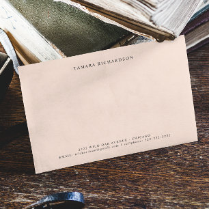 Eleganter Minimal Beige Personalisiert Mitteilungskarte