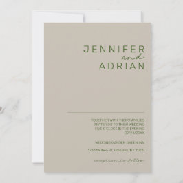 Eleganter Minimal Blasssilber Moderne Einfache Hoc Einladung
